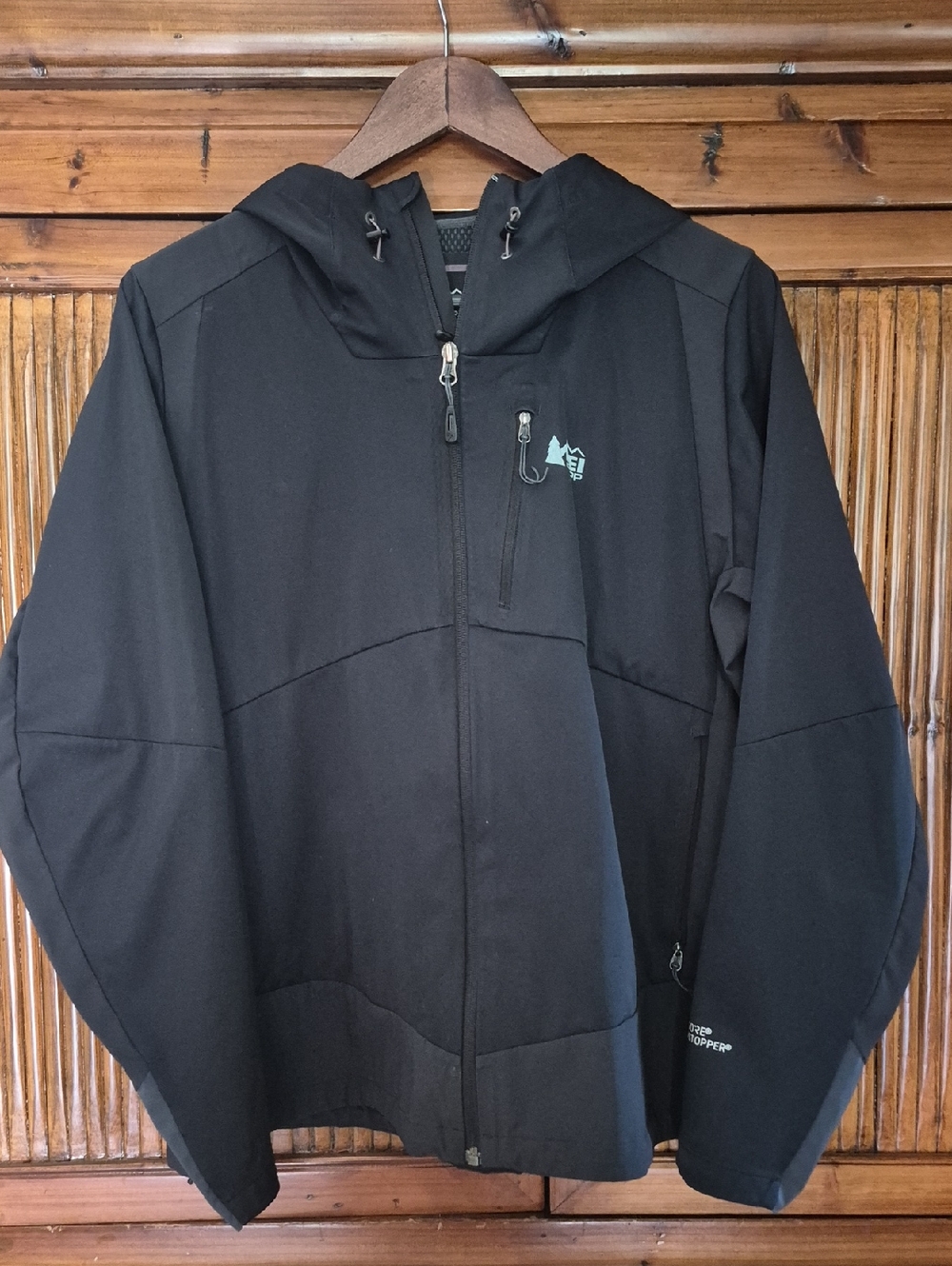 REI Black Hooded Softshell Jacket - WoMen's 2X